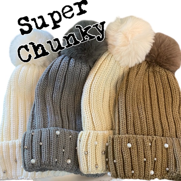 🌸Super Chunky Knit  Comfy Adult Hat Pom - Picture 5 of 5